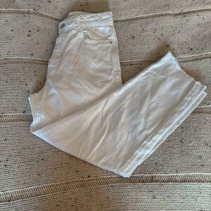 zara white straight leg jeans